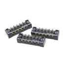 3Pcs TB-1506 6 Positions Dual Rows Covered Screw Terminal Block 600V 15A Z