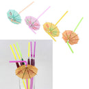 50Pcs Fruit Juice Cocktail Straws Beach Party Umbrella Plastic Drinking Straw ME