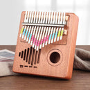 Kalimba 17 Key Thumb Piano Mahogany Gift for Beginner w/ Bag Tuner Hammer