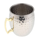 2x Stainless Steel Hammered Moscow Mule Mug Drink Cup Camping Office 500ml