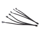 2pcs 4Pin PWM to 3x 3pin/4Pin Fan Splitter Power Cable Sleeved Braided Cord