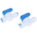 2 Pcs 6.5mm Quick-connect Ball Valve Through Switch 1/4 Inch Joint Connect OZ