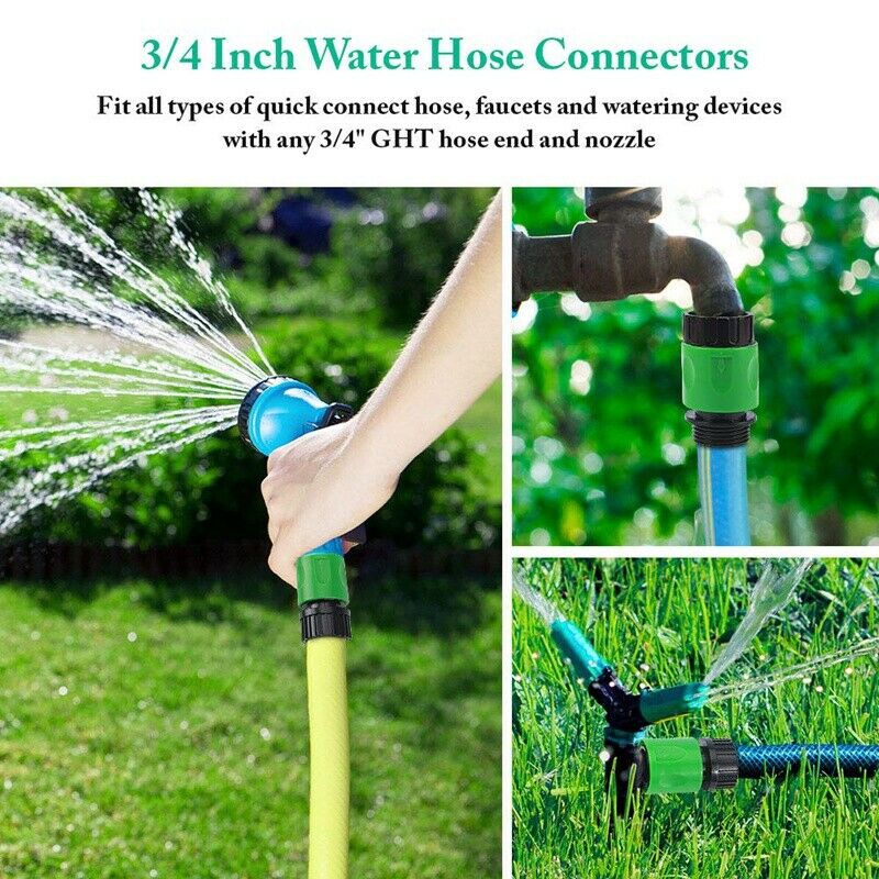 Garden Quick Connect Release Water Hose Fittings Plastic Connectors, Male &
