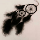 Black Feater Handmade Dream Catcher Car Wall hanging Crafts Gift A