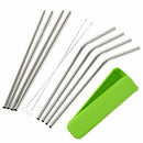 8 Pack Stainless Steel Drinking Straws with Cleaning Brushes and Portable S L5T7