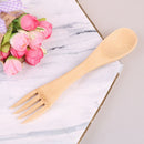 1pc Wooden Spoon Forks Set Wood Cutlery Coffee Tea Spoon Salad Fruit Fork Gw