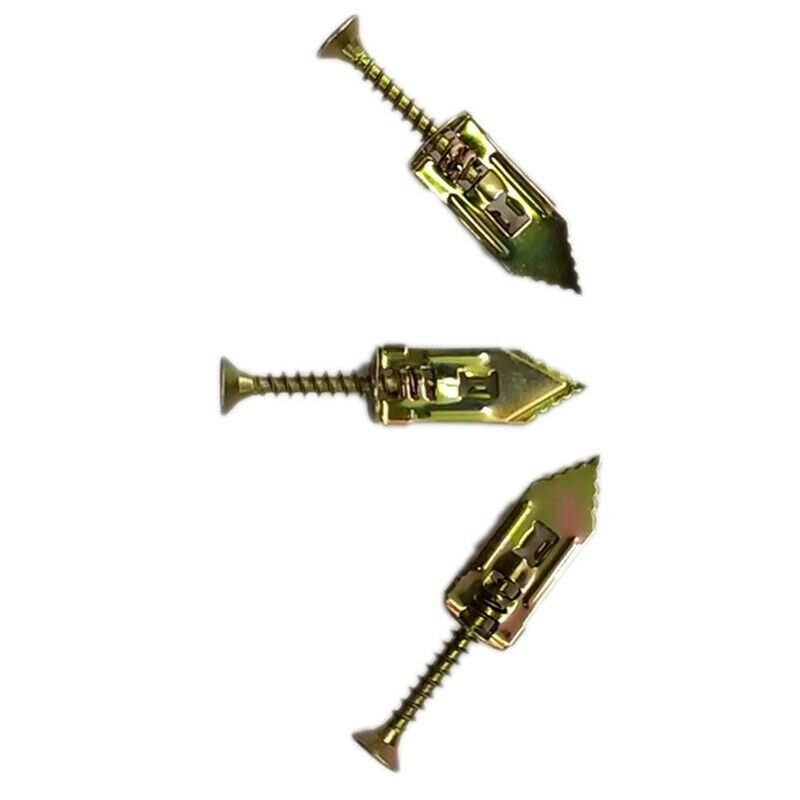 100PCS Metal Cavity Anchor Bolt Gypsum Board Expansion Bolt Hollow Wall Spe D4V6