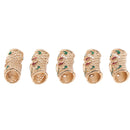 5x Dreadlock Hair Decoration Tube Hair Braid Rings Clips DIY Cuffs Jewelry