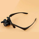 LED Light Magnifying Glass Headband Magnifier Optical Lenses 10X 15X 20X 25X
