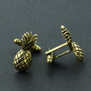 Fruit Pineapple Cuff Links Golden Luxury Metal Cufflinks Men'S Fashion Shir F1Z7