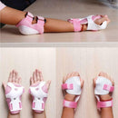 6 Pcs Kid Child Roller Skating Bicycle Knee Wrist Guard Elbow Pad Gray