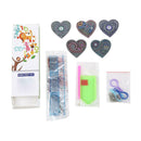 5pcs DIY Special Shaped Love Heart  Full Drill Diamond Painting Keychain P JXX