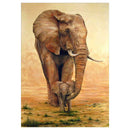 Feeding Elephant 5D DIY Full Drill Round Diamond Painting Embroidery Kits
