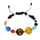 1Pc Women jewelry Glass Bead Nine Planets Solar System Universe Bracelet Bangle