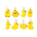 Yellow Duck Chicken Cartoon Wood Clip Photo Paper Pegs Clothespin Craft JR