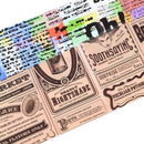 10PC Newspaper Series Nail Foils Stickers Transfer Paper Nail Art Decoration DIY