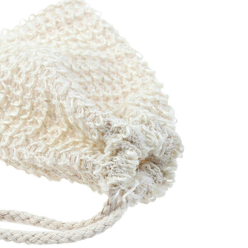 5Pcs Natural cotton and linen soap bag bath flower handmade soap storage bag FT