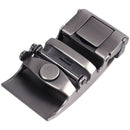 Men's Solid Buckle Automatic Ratchet Leather Belt Buckle With 2 bar stripes