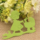 Girl Baby Carriage Rabbit Bunny Cutting Dies Stencils Paper Card Embossing Cr JR