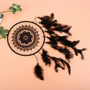 Black Feather Lace Dream Catcher Feather Bead Hanging Decoration Ornament