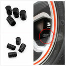 4pcs Black Car Bike Van Wheel Rims Tyre Tire Air Valve Stems Dust Caps Cover