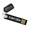 Flight Crew Keychain Keyring Embroidery Luggage Tag Motorcycle Key Chain-Ring