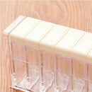Transparent Spice Jar Colorful Lid Seasoning Box 6Pcs/Set Kitchen Tools Sal T9Z1