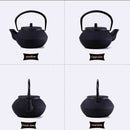 Style Cast Iron Kettle Teapot Comes With Strainer Tea Pot 300ml (Black) Z2Y9