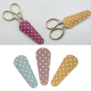 6Pcs Dotted Sewing Scissors Sheath Safety Scissors Protective Cover Colorful