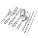 Silverware Set, 23-Piece Flatware Set, Stainless Steel Cutlery Tableware Di