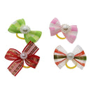 5pcs Cute Pet Dog Cat Hair Bows Puppy Accessories Handmade Bow Tie Nylon Canvas