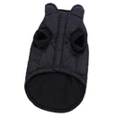 Pet Dog Cat Vest Jacket Winter Warm Windproof Costume Coat Black
