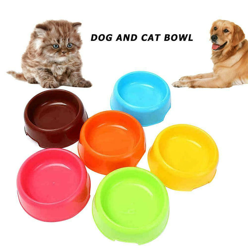 Candy Color Plastic Dog Light Single Bowl Water Food Cat Feeder Pet Supply