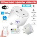 UK Plug Smartphone WiFi Plugs Remote/Voice Remote Control Amazon Alexa Google