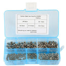 250 Pcs/Set M1.6 M2 M2.5 M3 M4 Carbon Steel Hex Nut Assortment Kit Hexagon