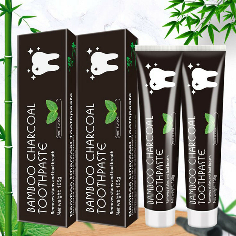 Bamboo Activated Charcoal Toothpaste Freshens Breath Stain Remover