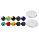 200pcs 8mm colorful natural chakra beads and Black Lava Rock Stone Essentia J3T9