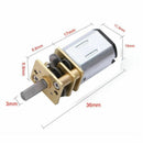 DC 12V 60RPM High Torque 3mm Shaft Dia Low Speed Solder Gear Box Motor D7P2