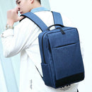 Oxford Cloth Notebook Backpack USB Charging 15.6 inch Laptop Bag (Blue)