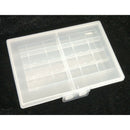 Transparent Plastic Organizer / Storage Box - Capacity 10 AA Batteries Or 10 AA