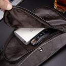 Bullcaptain Leather Crossbody Bag For Men Messenger Leather Chest Bag Casua