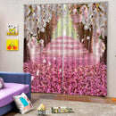 2x Blackout Window Curtain Darkening Bath Drape Voile Sheer w/ Hook Ring 12