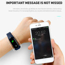 M4 Touch Waterproof Heart Rate Sleep Monitor 3 Axis Smart Bracelet (Blue)