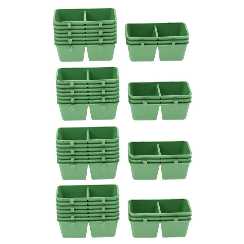 40Pcs Bird Parrot Food Feeding Bowl Cage Plastic Hanging Bird Feeder