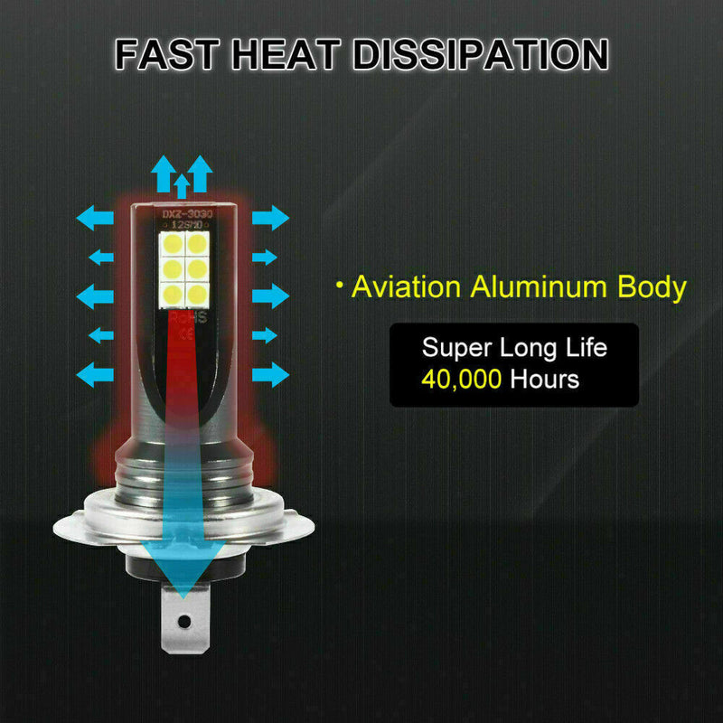 2x H3 CAR LED Headlight Kits 110W 20000LM FOG Light Bulbs 6000K Driving DRL Lamp