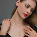 Cross Love Key Necklace Double Layer Pendant Female Jewelry Clavicle Chain