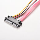 30CM Male to Female 7+15 Pin SATA Data HDD Power Combo Extend Extension C Bj