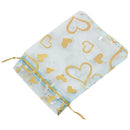 100 * Bags, Pouches, Organza Bags for Wedding, Jewelry, Gifts, Blue with Go