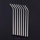 8Pcs Stainless Steel Metal Drinking Straw Straws with 3 Cleaner Brush Kit