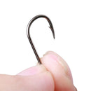 200x Assorted High Carbon Steel Fishing Cricle Hooks Lure Tackle Box 9